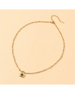 Simple Style Lock Titanium Steel Necklace
