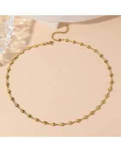 Casual Modern Style Heart Shape Titanium Steel Polishing Plating 18K Gold Plated Necklace_colorza_1