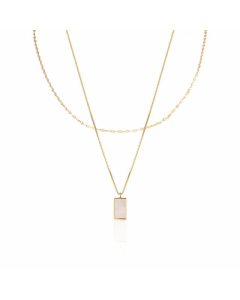 Commute Solid Color Titanium Steel Chain Layered Necklaces