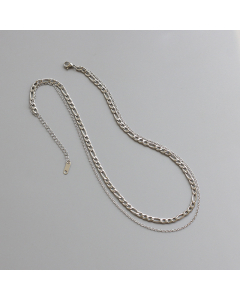 Commute Solid Color Titanium Steel Plating Gold Plated Layered Necklaces
