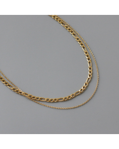 Commute Solid Color Titanium Steel Plating Gold Plated Layered Necklaces