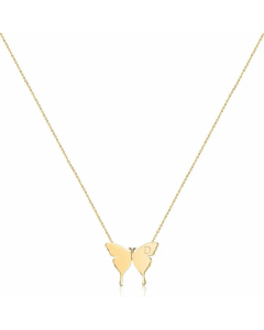 Sweet Simple Style Letter D Butterfly Stainless Steel Plating Necklace