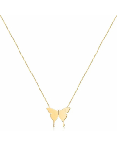 Sweet Simple Style Letter I Butterfly Stainless Steel Plating Necklace