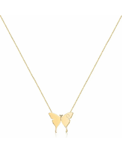 Sweet Simple Style Letter O Butterfly Stainless Steel Plating Necklace