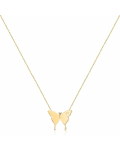 Sweet Simple Style Letter P Butterfly Stainless Steel Plating Necklace