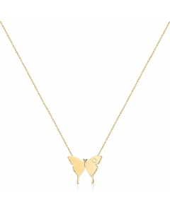 Sweet Simple Style Letter Q Butterfly Stainless Steel Plating Necklace