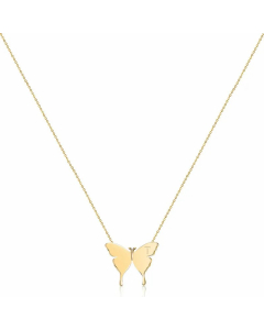 Sweet Simple Style Letter T Butterfly Stainless Steel Plating Necklace