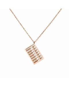 Simple Style Solid Color Titanium Steel Inlay 18K Gold Plated Pendant Necklace