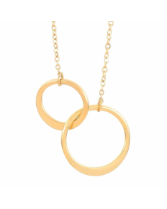 Simple Style Round Stainless Steel Titanium Steel Plating 18K Gold Plated Pendant Necklace