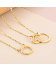 Simple Style Round Stainless Steel Titanium Steel Plating 18K Gold Plated Pendant Necklace_colorza_4
