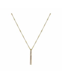 Vintage Style Simple Style Rectangle Titanium Steel Plating Inlay Shell 18K Gold Plated Pendant Necklace