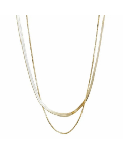 Casual Vintage Style Solid Color Titanium Steel Plating 18K Gold Plated Layered Necklaces
