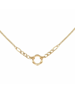 Vintage Style Simple Style Circle Titanium Steel Plating Hollow Out 18K Gold Plated Necklace