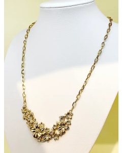 IG Style Exaggerated Flower Stainless Steel Polishing Plating Gold Plated Long Necklace_colorza_2