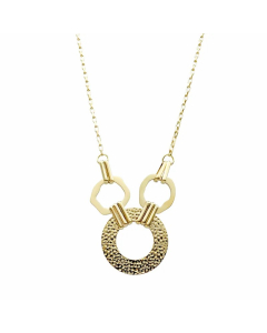 Casual Exaggerated Circle Stainless Steel Plating Hollow Out Gold Plated Long Necklace