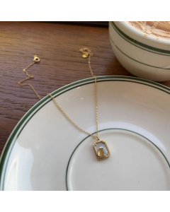 Simple Style Rabbit Titanium Steel Plating Gold Plated Pendant Necklace