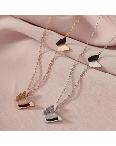 Simple Style Butterfly Titanium Steel Plating Necklace_colorza_2