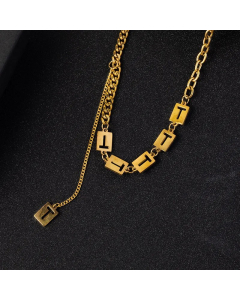 Casual Streetwear Letter Titanium Steel Plating Necklace