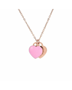 Simple Style Heart Shape Titanium Steel Plating Pendant Necklace