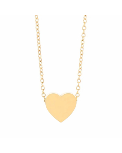 Simple Style Heart Shape Stainless Steel Titanium Steel Plating 18K Gold Plated Pendant Necklace
