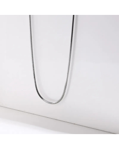 Steel Color Solid Color Titanium Steel Plating Necklace