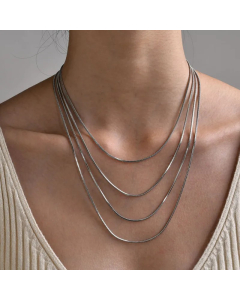 Simple Style Solid Color Titanium Steel Plating Necklace_colorza_3