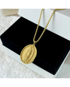 Ethnic Style Portrait Stainless Steel Titanium Steel Plating Pendant Necklace