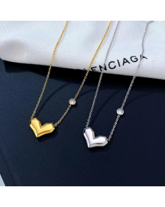 Sweet Heart Shape Stainless Steel Titanium Steel Plating Pendant Necklace