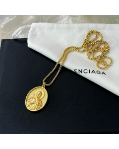 Ethnic Style Portrait Stainless Steel Titanium Steel Plating Pendant Necklace