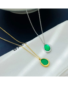 Retro Geometric Stainless Steel Plating Inlay Zircon Pendant Necklace