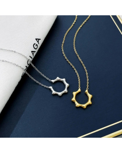 Simple Style Geometric Titanium Steel Plating Pendant Necklace