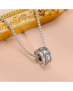 Hip-Hop Retro Cross Spider Titanium Steel Inlay Zircon Pendant Necklace