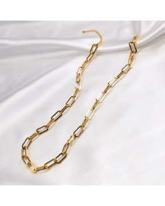Retro Simple Style Geometric Stainless Steel Plating 18K Gold Plated Necklace