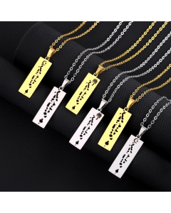 Vacation Ethnic Style Star Moon Coconut Tree Stainless Steel Plating Hollow Out 18K Gold Plated Pendant Necklace Long Necklace_colorza_4