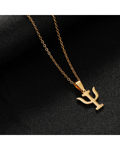 Gold Color Symbol Stainless Steel Plating Pendant Necklace Long Necklace