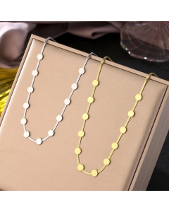 Casual Simple Style Round Titanium Steel Plating 18K Gold Plated Necklace_colorza_4