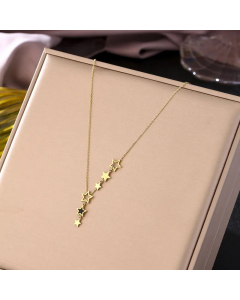 IG Style Simple Style Star Titanium Steel Plating 18K Gold Plated Pendant Necklace