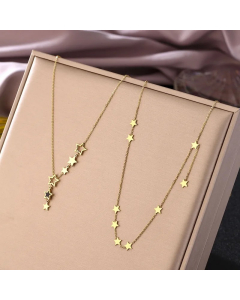 IG Style Simple Style Star Titanium Steel Plating 18K Gold Plated Pendant Necklace_colorza_4