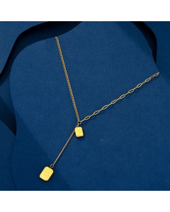 Casual Simple Style Star Moon Maple Leaf Titanium Steel Plating Hollow Out Inlay 18K Gold Plated Pendant Necklace