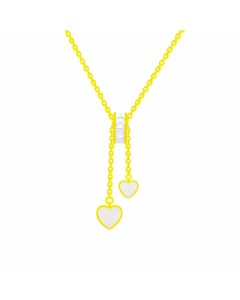Sweet Heart Shape Titanium Steel Inlay Zircon Necklace