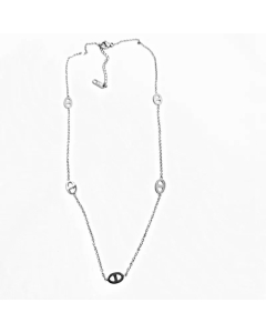 Steel Color Commute Geometric Titanium Steel Plating Necklace