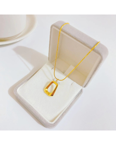Stainless Steel Necklace With Hollow Shape Pendant CA7810101