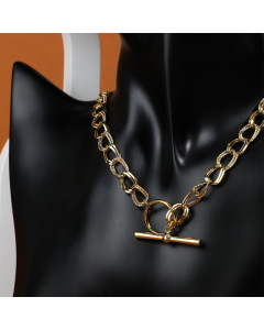 Punk Style OT Buckle Stainless Steel Necklace-Close View Detail CA7810016