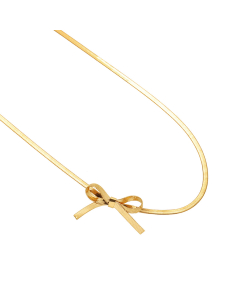 Hot Sale Bowknot Snake Bone Chain Stainless Steel Choker Necklace