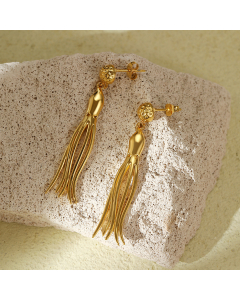 Wholesale Stainless Steel Earrings Octopus Tassel Earrings