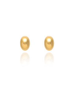 French Style Niche INS Style Non-fading Smooth-surface Oval Stud Stainless Steel Earring Earrings