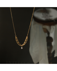 Wholesale Stainless Steel Necklace Oval Zircon Inlaid Pendant Necklace