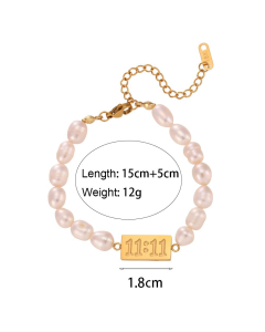 Colorza Jewelry Minimalism Popular Pearl Accessories Set Light Luxury Titanium Steel Necklace Bracelet For Women