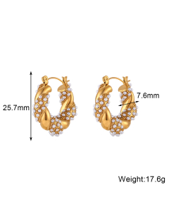 Colorza Jewelry Minimalism Popular Pearl Accessories Set Light Luxury Titanium Steel Necklace Bracelet For Women