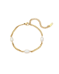 Colorza Jewelry Minimalism Popular Pearl Accessories Set Light Luxury Titanium Steel Necklace Bracelet For Women